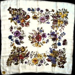 Mantero silk 100% floral scarf